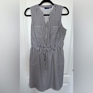 Apt. 9 Black and White Striped Midi Dress